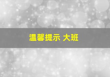 温馨提示 大班